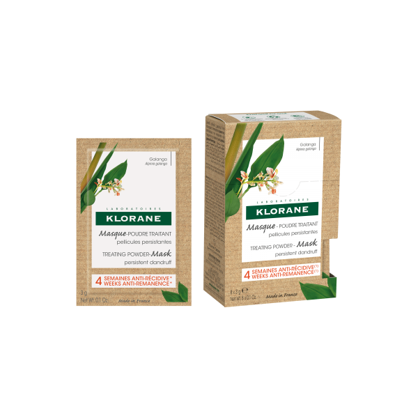 KLORANE MASCARILLA POLVO TRATANTE A LA GALANGA 8 SOBRES 3 G