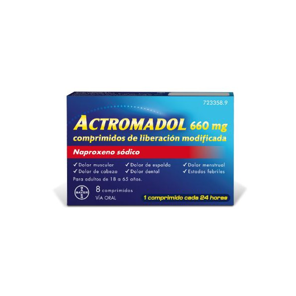 ACTROMADOL 660 MG 8 COMPRIMIDOS LIBERACION MODIFICADA