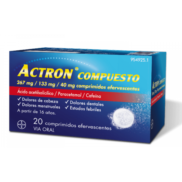 ACTRON COMPUESTO 20 COMPRIMIDOS EFERVESCENTES