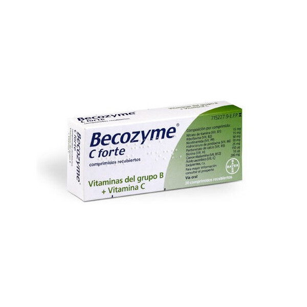 BECOZYME C FORTE 30 COMPRIMIDOS RECUBIERTOS