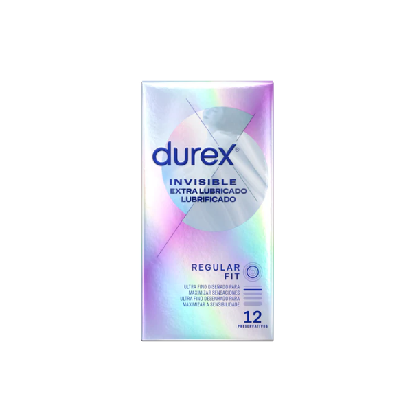 DUREX INVISIBLE EXTRA LUBRICADO 12 U