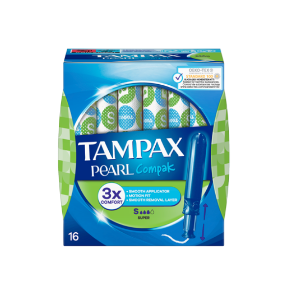 TAMPAX COMPAK PEARL SUPER 16 U