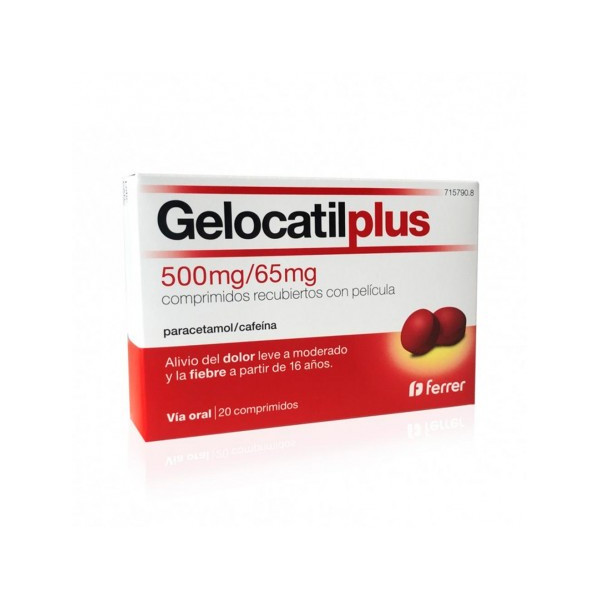 GELOCATIL PLUS 500/65 MG 20 COMPRIMIDOS RECUBIER