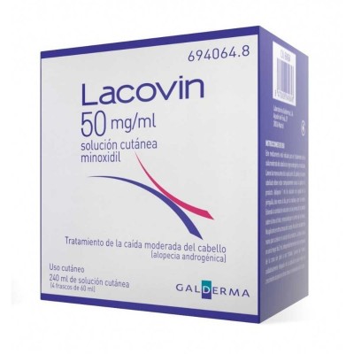 LACOVIN 50 MG/ML SOLUCION CUTANEA 4 FRASCOS 60 ml