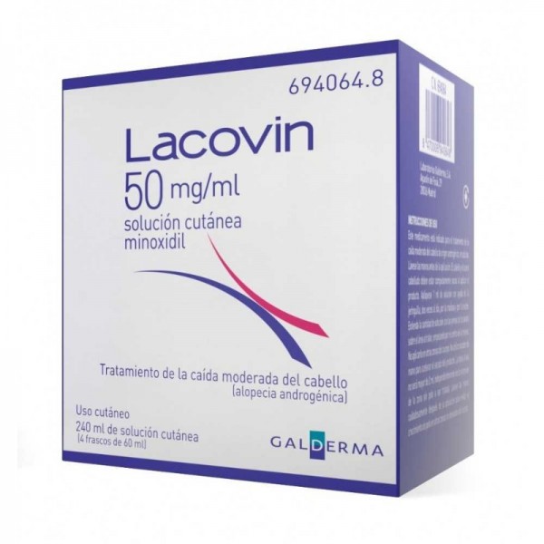 LACOVIN 50 MG/ML SOLUCION CUTANEA 4 FRASCOS 60 ml
