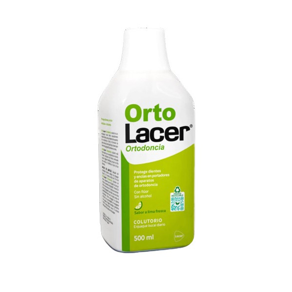 Ortolacer Colutorio Lima Fresca 500 ml | Cuidado ortodoncia diario