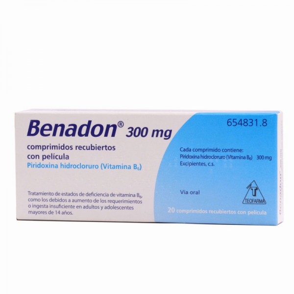 BENADON 300 MG 20 COMPRIMIDOS