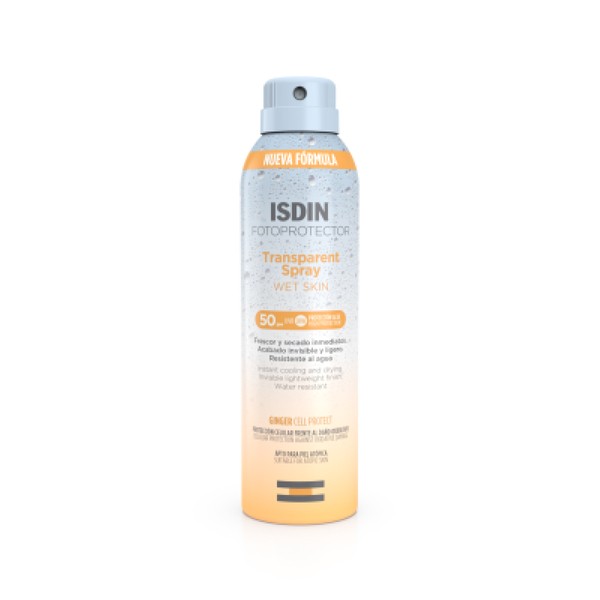 FOTOPROTECTOR ISDIN SPF-50 SPRAY TRANSPARENT WET