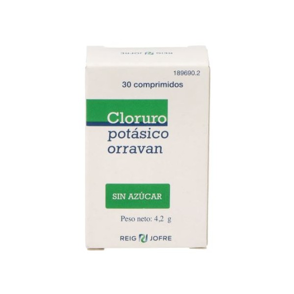 CLORURO POTASICO ORRAVAN 30 COMPRIMIDOS PARA CHU