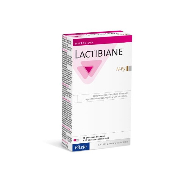 PILEJE LACTIBIANE HPY 14 CAPS BLANCAS 28 CAPS MARRONES