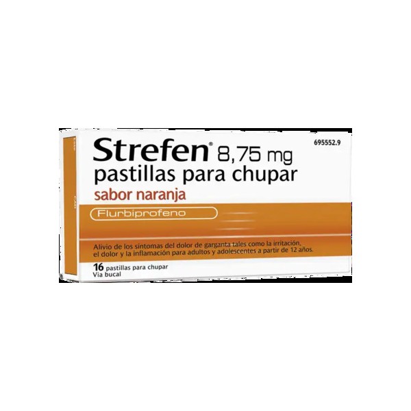 STREFEN 8.75 MG 16 PASTILLAS PARA CHUPAR NARANJA