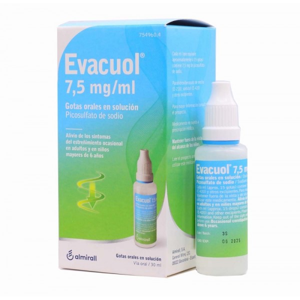 EVACUOL 7.5 MG/ML GOTAS ORALES SOLUCION 30 ML