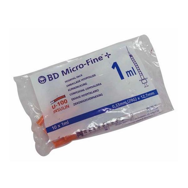 Microfine Jeringas de Insulina 10uds | 1ml