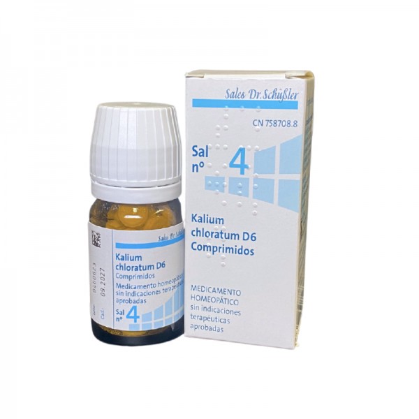 Dr. Schüssler Sal Nº 4 Kalium Chloratum D6 | 80 comprimidos