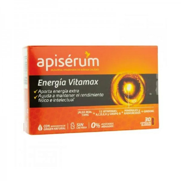 Apisérum Energía Vitamax 30 cápsulas | Vitalidad y energía natural