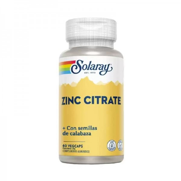 Zinc Citrate Solaray | Sistema Inmune y Piel