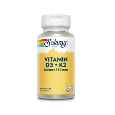 SOLARAY VITAMINA D3+K2 60 CAPS