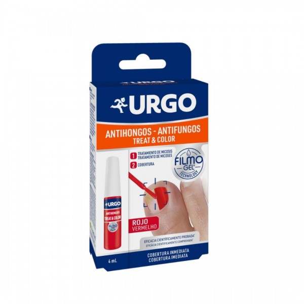 URGO Treat & Color Antihongos Rojo 4 ml | Uñas sanas y con color