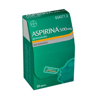 ASPIRINA 500 MG 10 SOBRES...