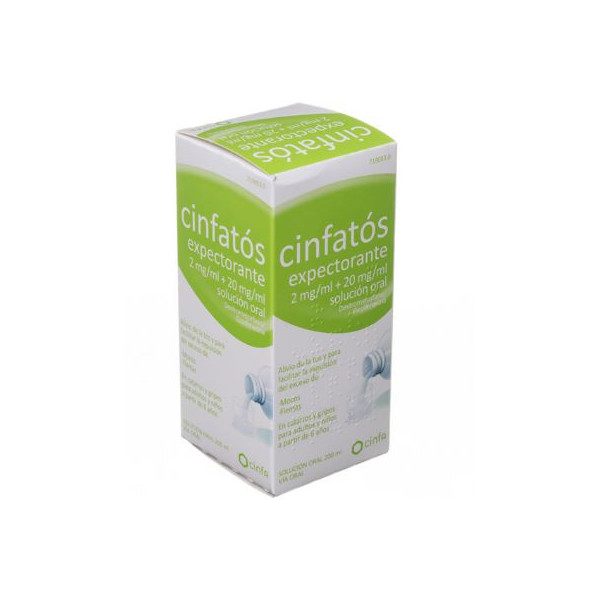 CINFATOS EXPECTORANTE 2/20 MG/ML SOLUCION ORAL 200 ml