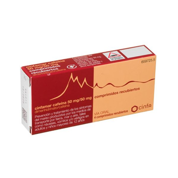 CINFAMAR CAFEINA 50/50 MG 10 COMPRIMIDOS