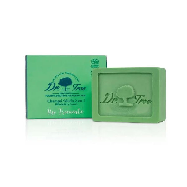 DR. TREE CHAMPU SOLIDO 2 EN 1 USO FRECUENTE 1 ENVASE 75 G